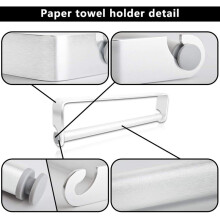 Suporte para Toalhas de Papel Embaixo Do Armário, Suporte para Toalhas de Papel de Alumínio Montado Na Parede para Cozinha, Banheiro, Toalete