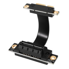 PCIE X1 Riser Cable Dual 90 Degree Right Angle PCIe 3.0 X1 to X1 Extension Cable 8Gbps PCI Express 1X Riser Card - 5CM