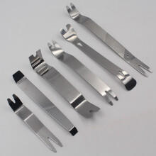 6 Pezzi / Set Strumento di Rimozione per Autoradio nel Acciaio Inossidabile Argento per Porta Auto Pannello Clip Audio Stereo Strumento di Rimozione