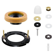 Toilet Wax Ring Kit with Reinforced Flange&Bolts-Leak-Proof,Easy Installation Includes Mounting Hardware (Wax Ring Kit)