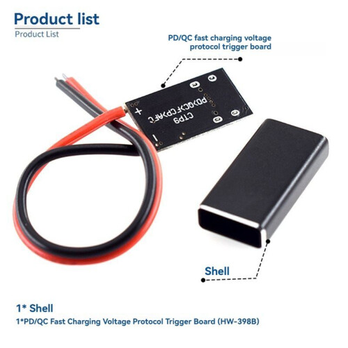 PD/QC/AFC/PPS/FCP Type-C Decoy Board USB-C Boost Module Type-C Trigger Polling Detector Power Fast Charging Board 1