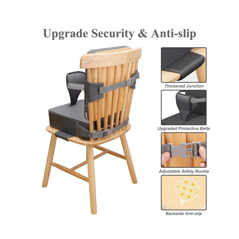 Booster  for Kitchen Chair - Toddler Booster  for Dining Table - Dining  with Adjustable Straps