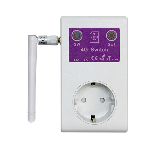 4G  Plug GSM SMS Remote Control Temperature Sensor  OFF/ Outlet 16A Home Appliance Relay Controller (EU) A 1