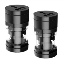 2PCS Travel Power Converters,International Plug Adapter,Universal Power Adapter,for US, EU, UK, AU 160 Countries