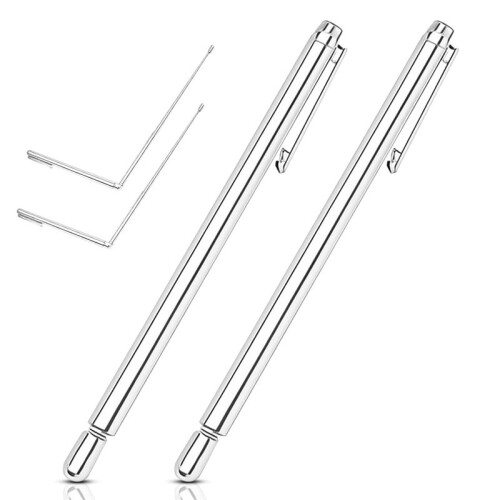 304 Stainless Steel Extendable Dowsing Rods Kit -2 PCS Divining, Adjustable Dowsing Divining Rods Tool for Water Finding