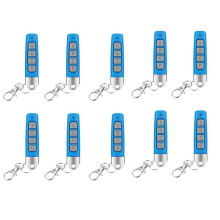 10 Pezzi 433 MHz Telecomando Compatto Wireless Duplicatore per Porte da Garage Cancelli Sistemi Compatibilità Universale Blu