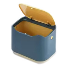 Katzentoilette, Tragbare Bettpfanne, Abnehmbar, Vollständig Geschlossen, für Katzen/Kaninchen, Blau