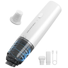 Car Handheld Vacuum Cordless 13000 PA Suction Power, Portable Vacuum Cleaner for Car Home Office and Pet Hair White