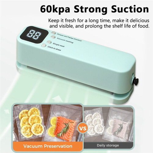 Machine D'Emballage Sous Vide pour Aliments, Rechargeable par USB, Portable, -Scelleuse de Sacs. 2