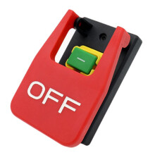 4Pin Off Red Cover Emergency Stop Push Button 250V 16A Power-Off Protection Electromagnetic Start