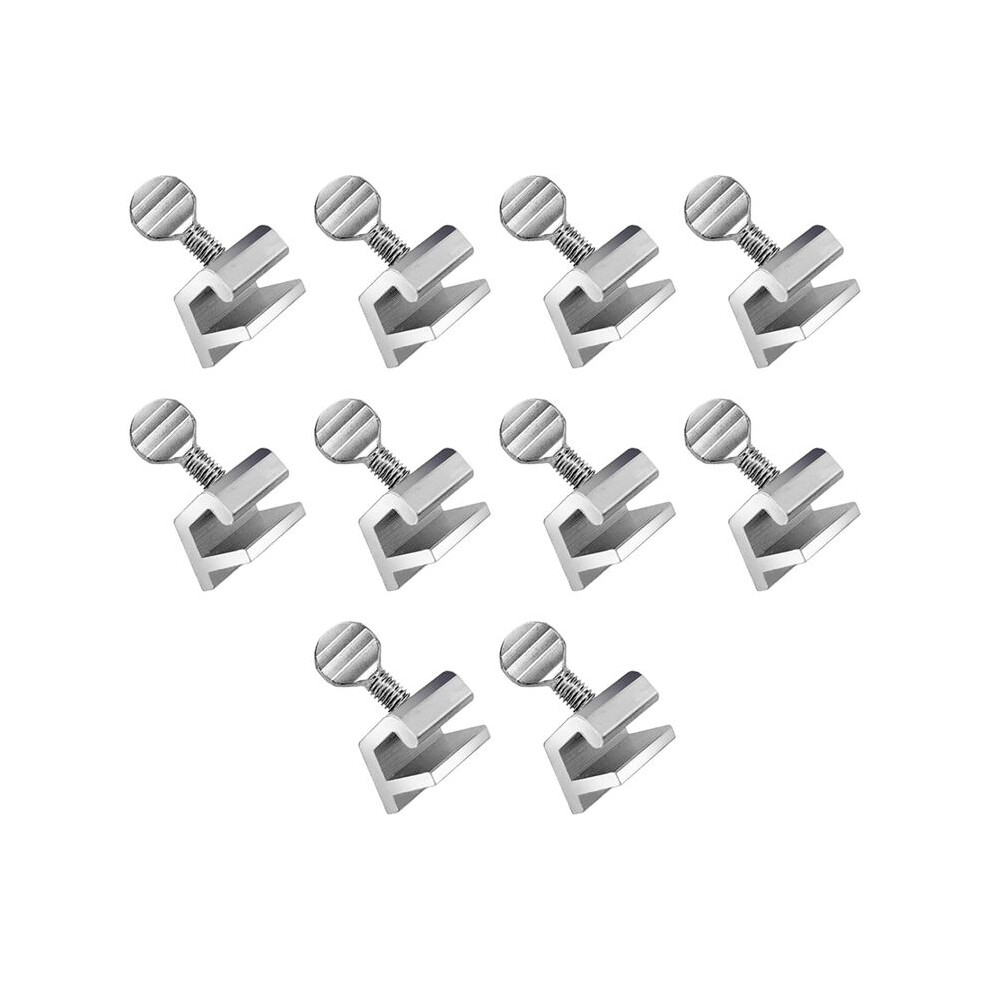 10-Pack Aluminum Sliding Window Locks For Enhanced Home Security, Silver 6031762655140