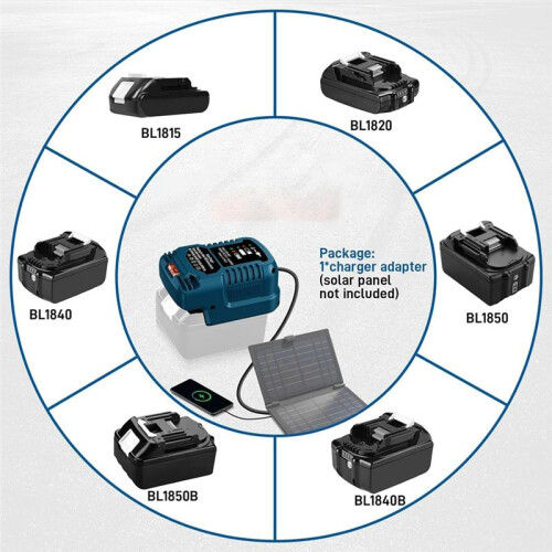 Solar Charger for  18V Battery Solar Adapter,Portable,Outdoor Work,Camping