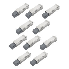 10 Pack Soft Close Motion Damper Mechanism for Full Overlay Hinges, Smooth Slow Straight-Arm, Clip Top Retrofitting