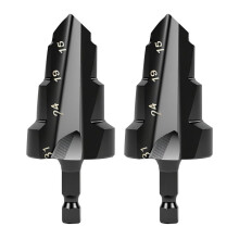 3-in-1 PPR Lifting Stepped Drill Bit Reamer Drill Set for 15 to 31mm Pipes - 1/4 Hex Shank Quick Change Tool Kit 2PCS