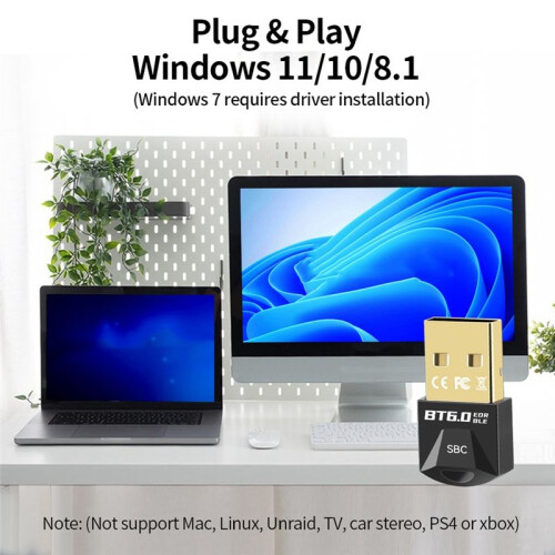 USB  6.0 Adapter USB Dongle AAC Decoder Wireless Music Audio Receiver Transmitter for PC Mouse Keyboard