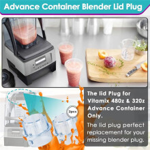 2 Pack Lid Plugs for 32oz & 48oz Containers - for Quiet One VM0145 BarBoss Blenders