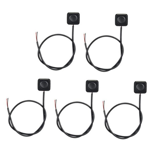 Momentary Push Button  Off  Black Plastic 12V 24V Surface Mount  Button