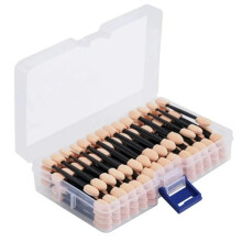 Cut 120 Disposable Double-Sided Applicators Including Container Length Eye Shadow Brush Eyes Hadow Sponge