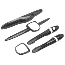 Per per Abarth 500 595 695 Kit Completo di Copertura Esterna, Copertura Stemma Anteriore e Posteriore + Copertura Maniglia Bagagliaio + Copertura