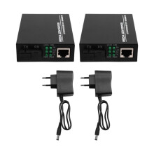 Fiber to RJ45 Ethernet Media Converter 3KM Gigabit Ethernet Converter 1000Mbps Fiber Optic Transceiver EU Plug
