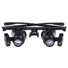 Loupe de Réparation de Lunettes 25x, Loupe à LED avec Bandeau, Lunettes Loupe à sur la Tête pour la Lecture