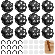 Furniture Castors Pack of 12 - Universal Wheel Mobile Bearing Cart Silent Furniture Foot Wheel Base Slide Wheel