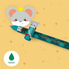 Set of 3 Erasable Gel Pens Christmas Edition with Heat Sensitive Ink, Red, , Green, Erasable Without Damaging Paper