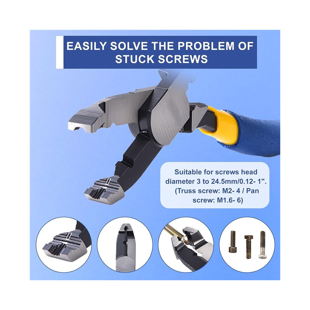 Multi-Function Screw Extractor Pliers, Non-Slip Screw Removal Tool, Extracts Stripped, Broken, Rusted Screws 6034189294237