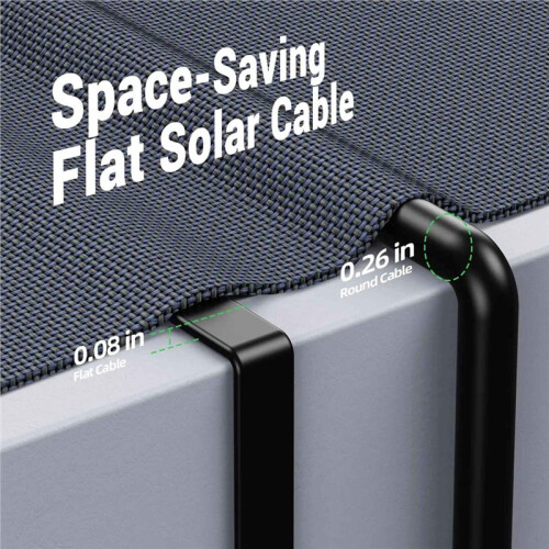 65cm/26IN/2.17ft 12AWG Flat Solar Panel Cable Window Balcony PV Flat Wire for Protable Power Station 1