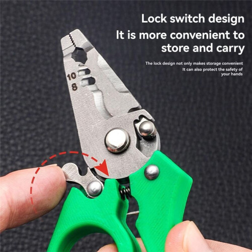 Multi-Tool Wire Stripper,Adjustable Wiring Tools and Function Hand Tool for Strip, Split, Trim, and Crimp 2