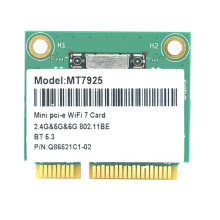 MT7925 WiFi 7 Network Card 5400Mbps 5.3 Tri Band 2.4G 5Ghz 6GHz 802.11BE WiFi Adapter PCIE Wireless Card