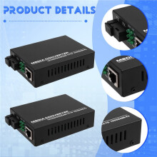 Fiber to RJ45 Ethernet Media Converter 3KM Gigabit Ethernet Converter 1000Mbps Fiber Optic Transceiver EU Plug