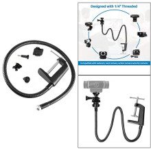 Webcam Stand Holder Camera Bracket Desk Flexible Arm Desk Mount for C930e,C930,C920, C922x,C922, 4K,Etc