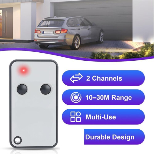 Set of 2 Remote Control for Roger E80 TX52R 2 Channels 433.92 MHz for Gate and Garage Replacement Remote Control 1