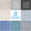 24Pcs Plastic Sashiko-Stencil Kit 4.7 X 4.7Inch Geometric Pattern Template Drawing  Embroidery Pattern for Beginners 5