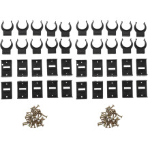10 Set Adjustable Kitchen Cabinet Leg Plinth Clips, Durable Plastic Toe Kick Leveler Clips Black
