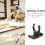 10 Set Adjustable Kitchen Cabinet Leg Plinth Clips, Durable Plastic Toe Kick Leveler Clips Black 5