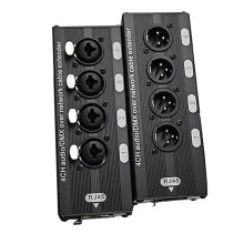 RJ45 CAT5 to 4 Channel 3Pin XLR/DMX Audio Extender DMX512 Network Signal Gilding Extender for Audio Recording Studio