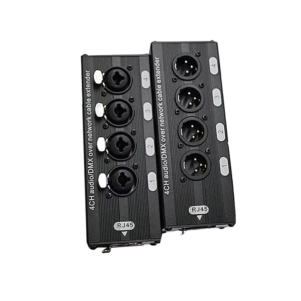 Rj45 Cat5 To 4 Channel 3Pin Xlr/Dmx Audio Extender Dmx512 Network Signal Gilding Extender For Audio Recording Studio 6031075712714