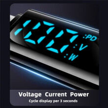 Type-C USB-C-Ingang Naar  5,5 X 2,1 mm-Aansluiting  LED-Scherm 100 W Uitgangsvermogen 20 V 5 A PD-Oplaadadapter van 65 W voor Laptop