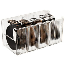 1 Organiseur de Ceinture en Acrylique pour Placard et Tiroir - 8 Compartiments Amovibles, Présentoir Transparent pour Ceinture, Compatible avec la