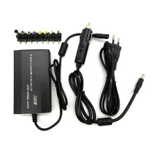 Chargeur CC pour Ordinateur Portable, Adaptateur Secteur pour Voiture, Maison, Notebook, Alimentation 100 W, Universel, avec 8 Adaptateurs, Prise UE