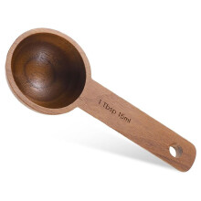 Colher de Café de Madeira de Nogueira para Potes, Colher de Café para Café Moído, Colher de Sopa Artesanal, Colher Medidora para Grãos de Café