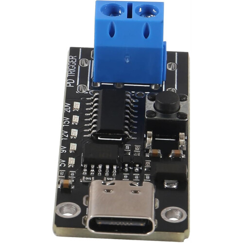 2 Stuks 100W 5A USB-C Snelladen USB-C PD QC  5V 9V 12V 15V 20V Instelbare Spanningstriggermodule Type-C-Ingang 1