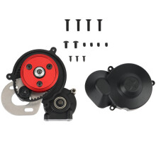 Belt Drive Gearbox Transmission Box with 3.2mm Motor Gear for Axial SCX10 SCX10 II 90046 90047 1/10 RC Crawler Car
