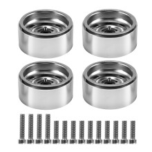 4 StüCke Rally 1.9 Metall Beadlock Rad Naben Felge für 1/10 RC Crawler Axial SCX10 90046 AXI03007 TRX4 RC4WD D90,1