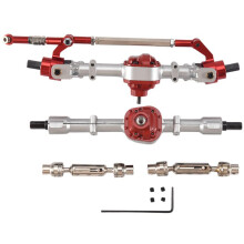 Eje de Puente Delantero y Trasero de Metal con Eje de TransmisióN para MN D90 D91 D96 D99S MN-90 MN99S 1/12 RC Piezas de Mejora de Coche, 2