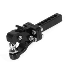 CNC Metalen Trekhaak Trekhaak voor 1/10 RC Crawler Auto TRX4 Axiale SCX10 90046 Redcat Upgrade Onderdelen, Zwart