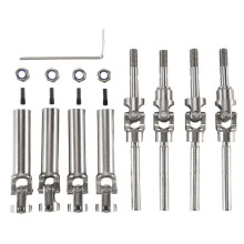 4Pcs Metal Stainless Steel Drive Shaft CVD for 1/10 Slash Rustler Stampede VXL 4X4 4WD RC Car Upgrade Parts