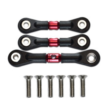 3 Uds Varilla de Enlace de DireccióN Varilla Servo para TT-02 TT-02T TT02 TT02T 1/10 Piezas de ActualizacióN de Coche RC Accesorios, Rojo